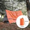 Outdoor Waterproof Emergency Tube Tent Shelter Survival Tent For Two People - Orange