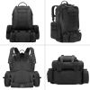 56L Military Tactical Backpack Rucksacks Army Assault Pack Combat Backpack Pouch - Black Pythons Grain