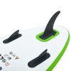 Inflatable Stand Up Paddleboard Set Green and White - Green