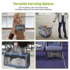 Pet Rolling Carrier With Wheels Pet Travel Carrier Transport - Light Blue - Pet entertainment