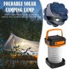 Portable USB Rechargeable Foldable/Retractable Solar Camping Lamp; Multi-Functional LED Light For Hiking; Fishing; Hunting - Green