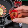 Shot Glass Roulette - Drinking Game Set; Casino Adult Party Games (2 Balls And 16 Glasses) - 1pc