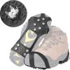 Ice Snow Grips Cleats For Shoes And Boots; Traction Cleat For Winter Outdoor Fishing; Mountaineering - Black - L