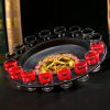 Shot Glass Roulette - Drinking Game Set; Casino Adult Party Games (2 Balls And 16 Glasses) - 1pc