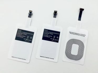 Wireless charger receiver (Option: White-IPhone)