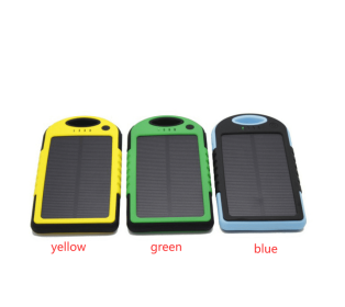 Solar Power Bank Dual Battery Charger (Option: Blue-3000mAh)