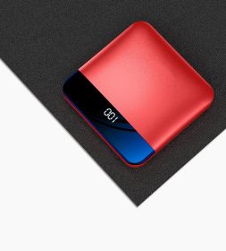 Power bank mini square (Option: Red-Without wire)