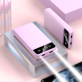 Light & Fashionable Power Bank 20000 MA Polymer (Option: Pink-20000 MA)