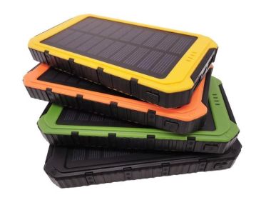 Solar Portable Power Source Three-proof Private Model Large Capacity (Option: Black-8000 10000mAh)