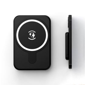 Mini Magnetic Power Bank 5000mAh Wireless (Option: Black-5000mAh)