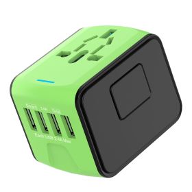 Travel Multifunctional 4 Charging Dock USB Converter (Option: Green and black-EU)