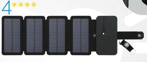 Outdoor Folding Solar Panel Charger Portable 5V 2.1A USB Output Devices Camp Hiking Backpack Travel Power Supply For Smartphones (Option: 4solar panels)