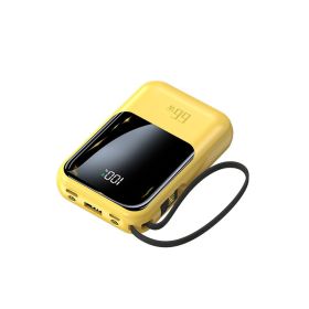 With Cable Power Bank 66W Bidirectional Super Fast Charge (Option: Yellow-20000 MA)