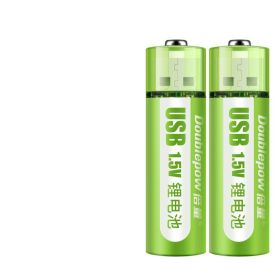 USB Rechargeable Battery No. 5, No. 7 Lithium Battery, Large Capacity 1.5v Constant Voltage AA (Option: 2PCS-USB)