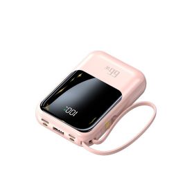 With Cable Power Bank 66W Bidirectional Super Fast Charge (Option: Pink-20000 MA)