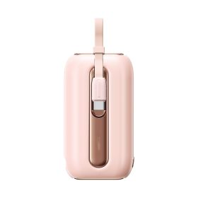 10000 Mah Comes With Cable Large Capacity 22.5W Fast Charge Mobile Power Supply (Option: Pink-12W)