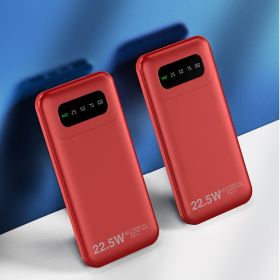 Fast Charge Large Capacity 20000 MA Digital Display Power Bank For Mobile Phone (Option: Chinese Red-5000mAh Ordinary Fast Charge)