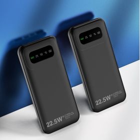 Fast Charge Large Capacity 20000 MA Digital Display Power Bank For Mobile Phone (Option: Elegant Black-5000mAh Ordinary Fast Charge)