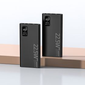 Two-way Fast Charge Power Bank Large Capacity Portable Ultra-thin Portable Power Source (Option: Black Fast Charge-20000 MA)